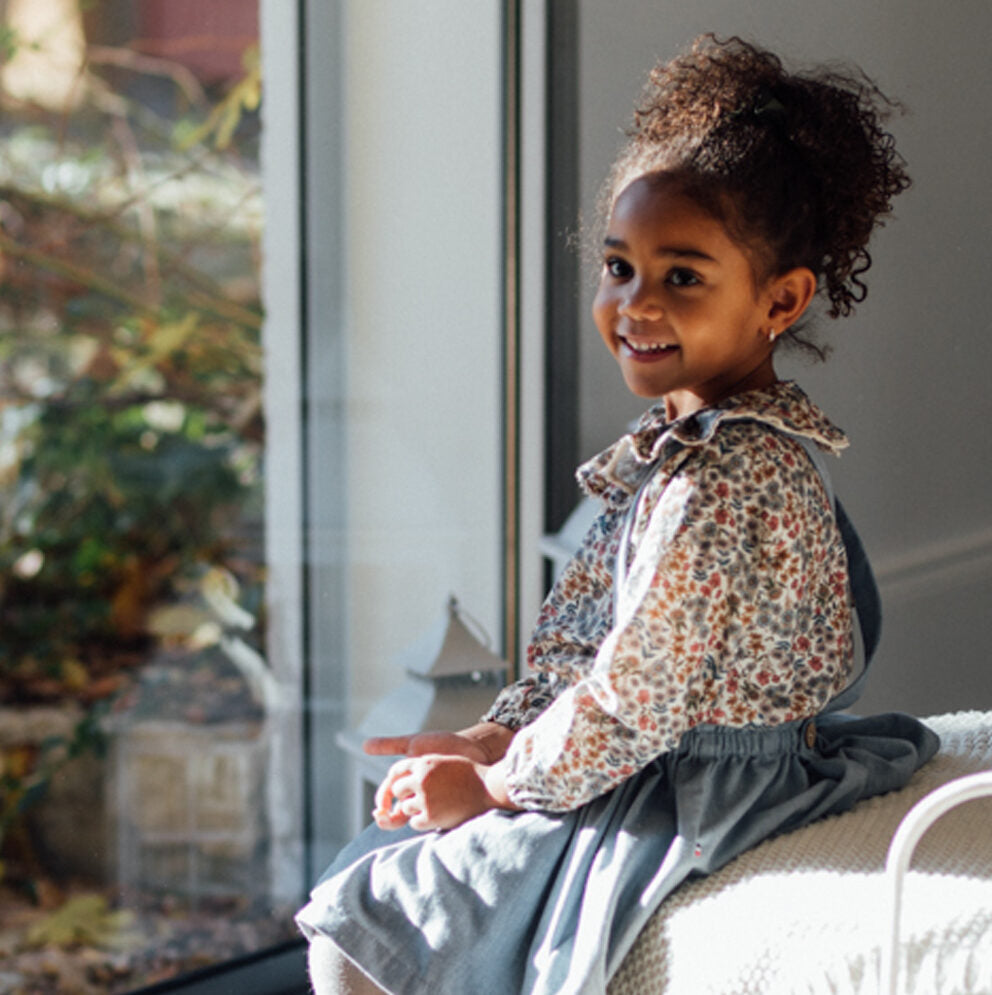 Jupe enfant à bretelles VALERIANE
