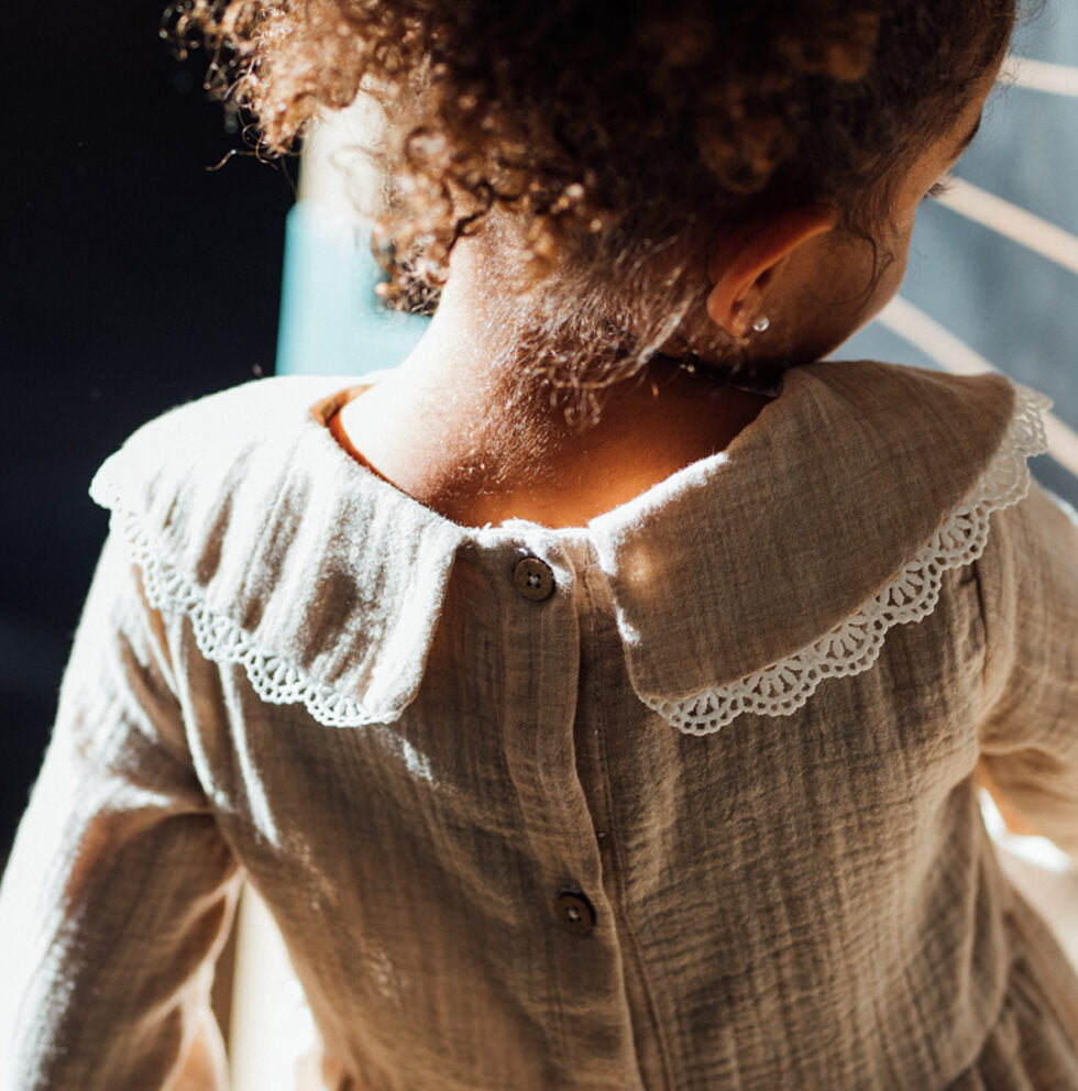 Robe fille double gaze LAVANDE