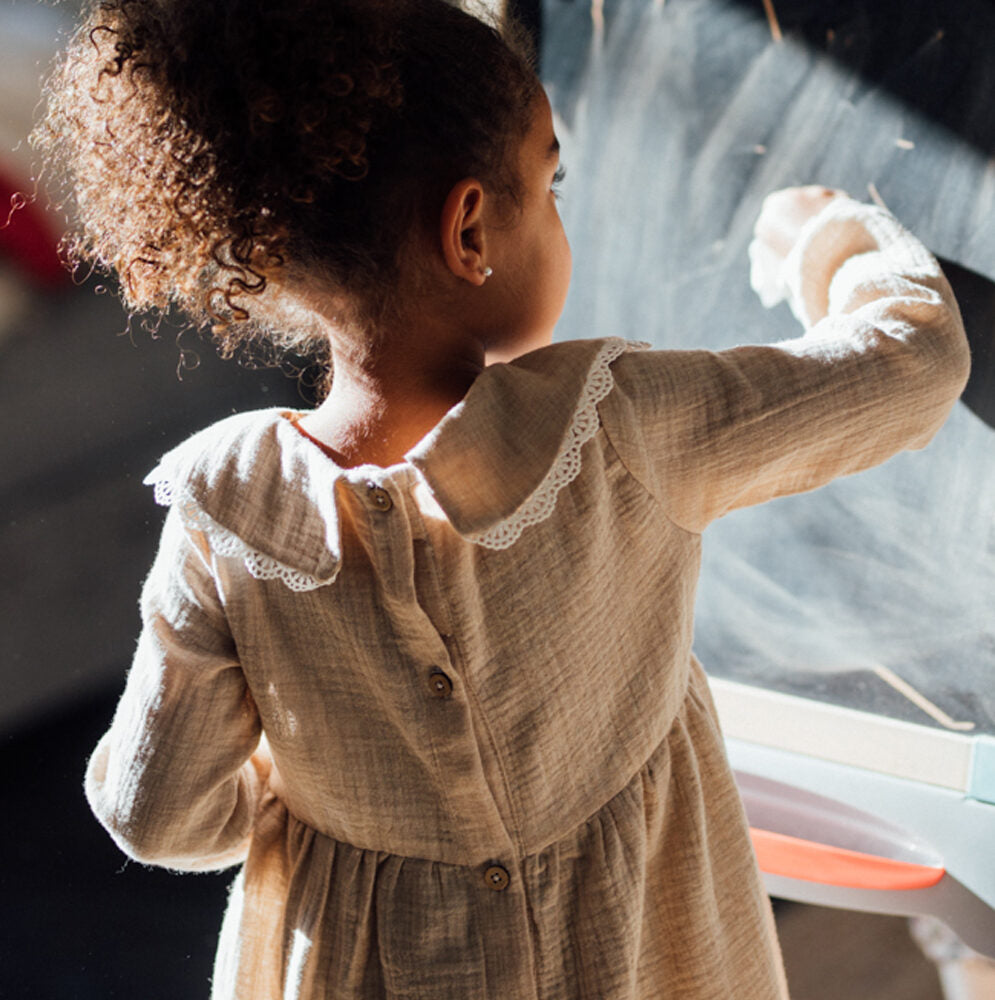 Robe fille double gaze LAVANDE