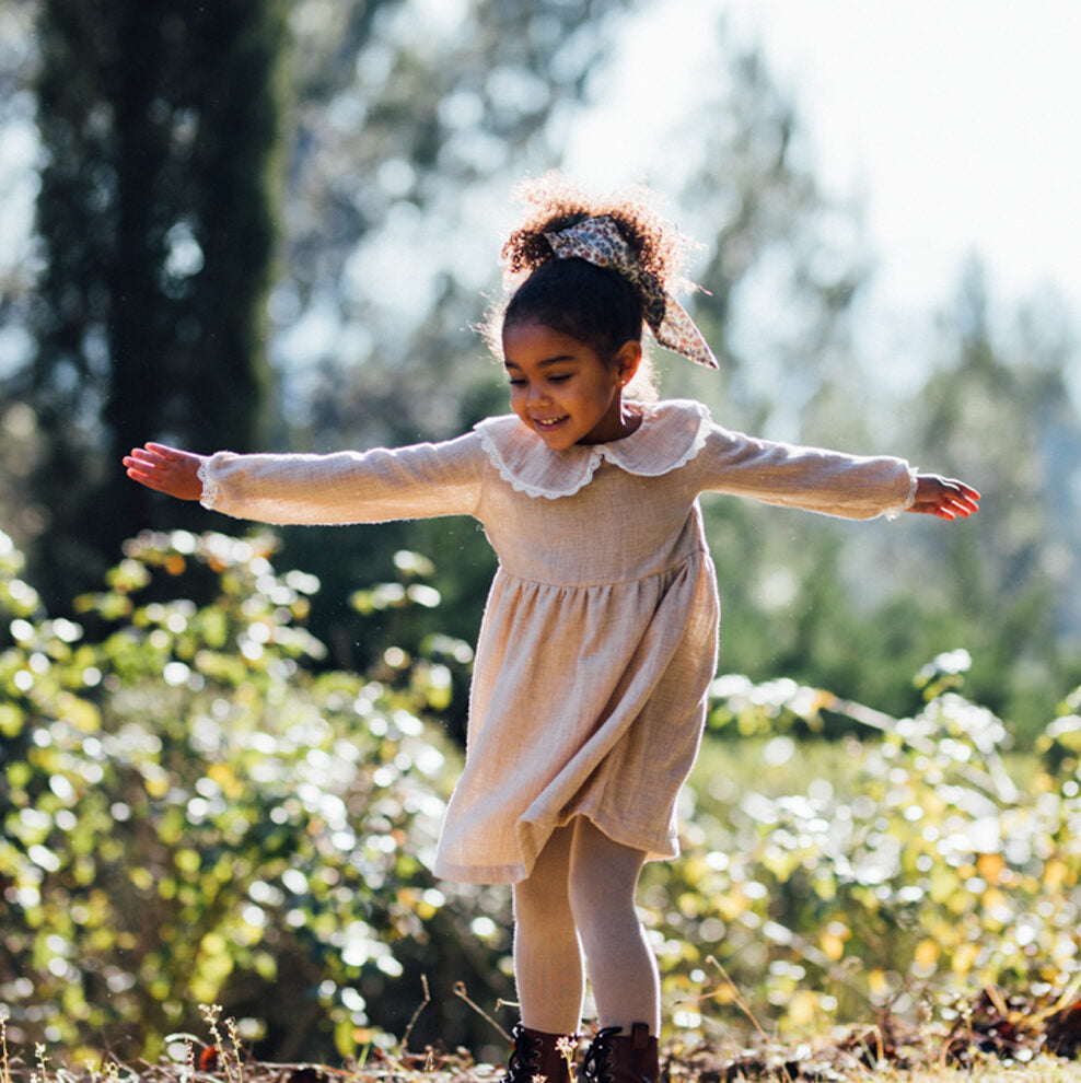 Robe fille double gaze LAVANDE