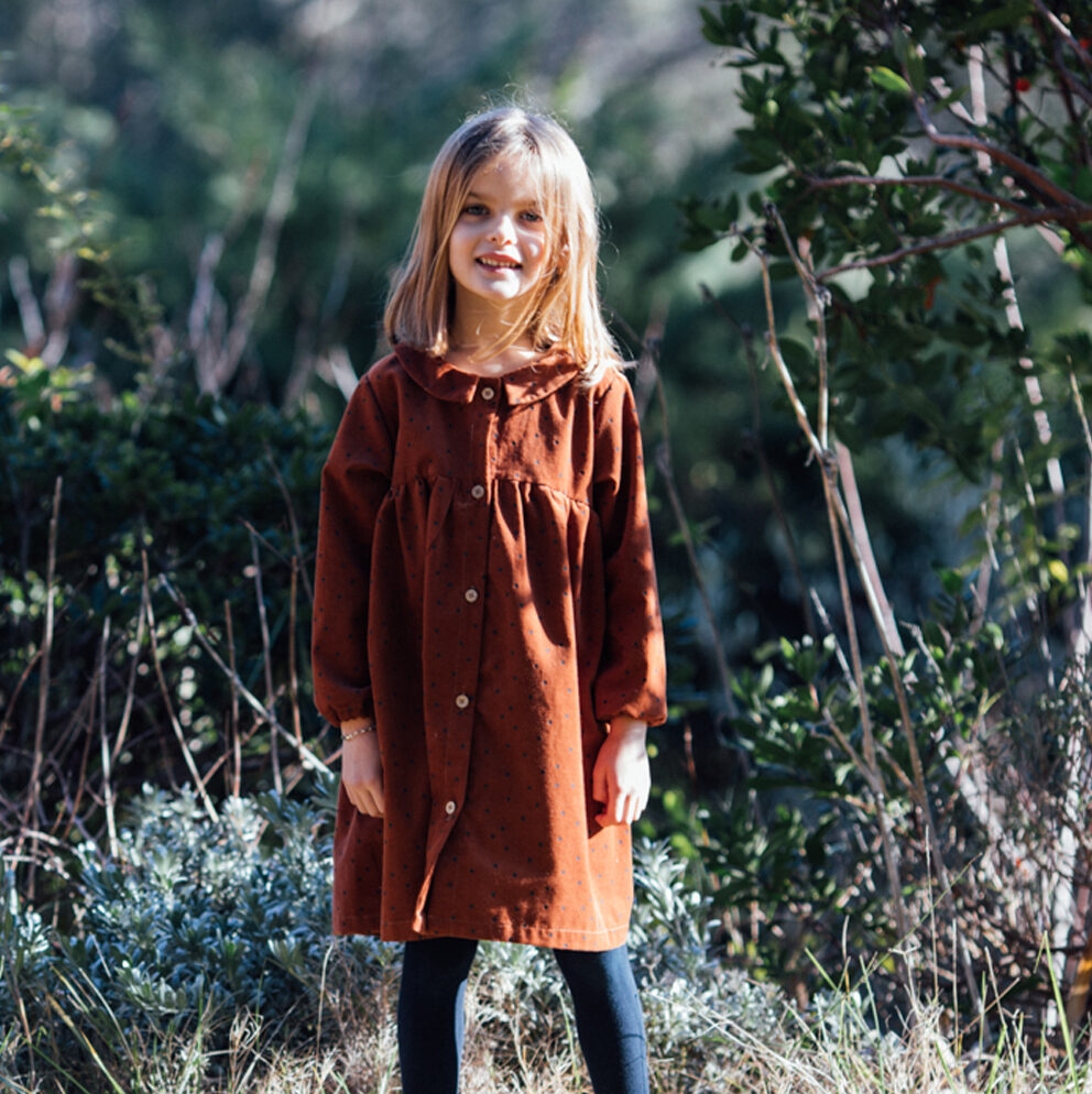 Robe fille velours GAZANIA