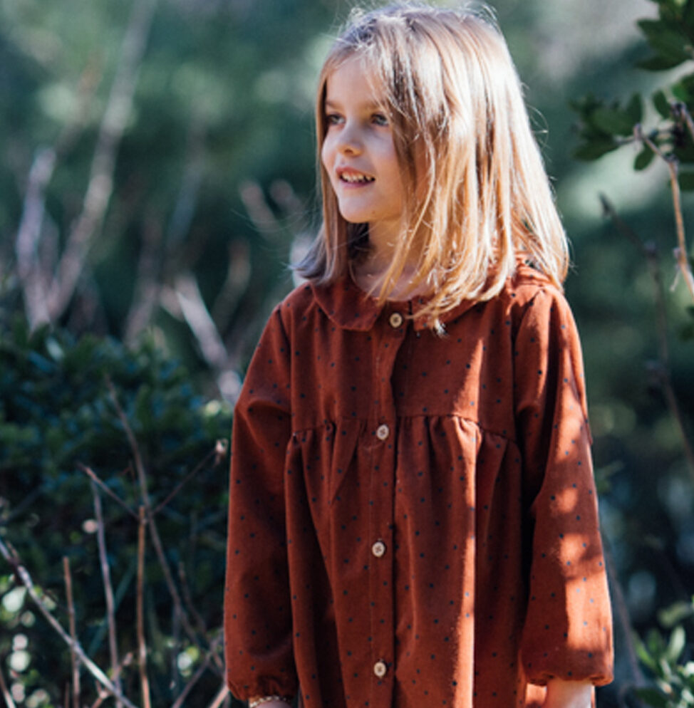 Robe fille velours GAZANIA