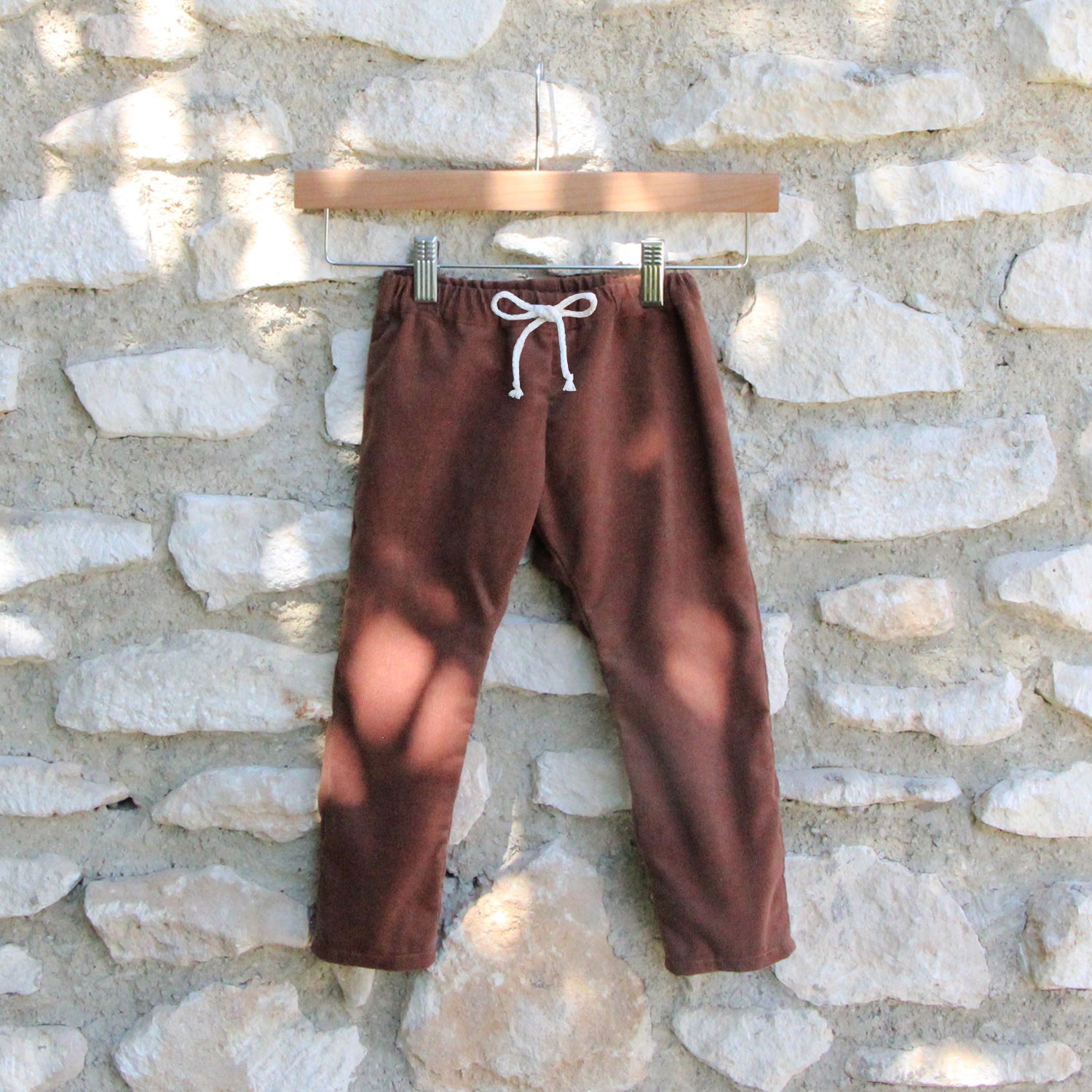 pantalon enfant velours milleraie camel