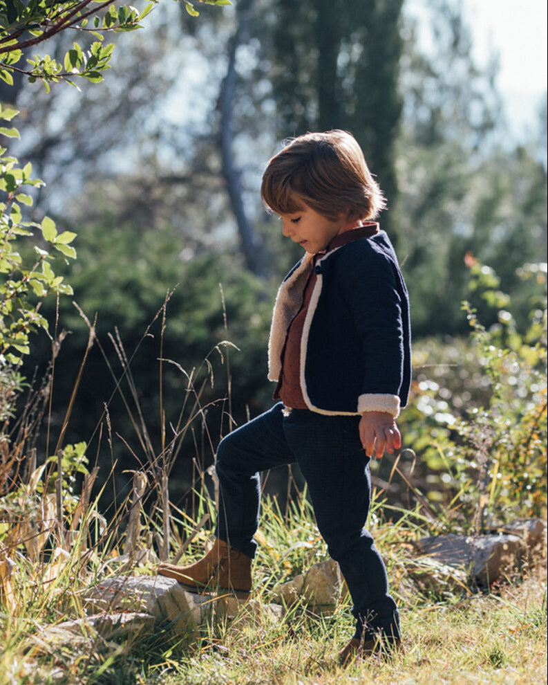 Pantalon en coton bio texturé ARBOUSIER