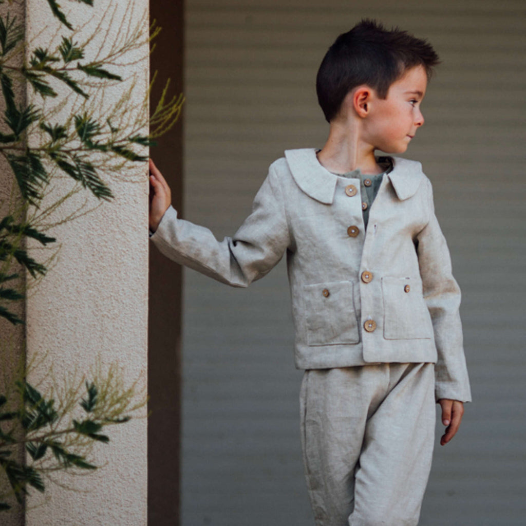 Pantalon Arbousier en lin naturel pour garçon cérémonie, EPIKO