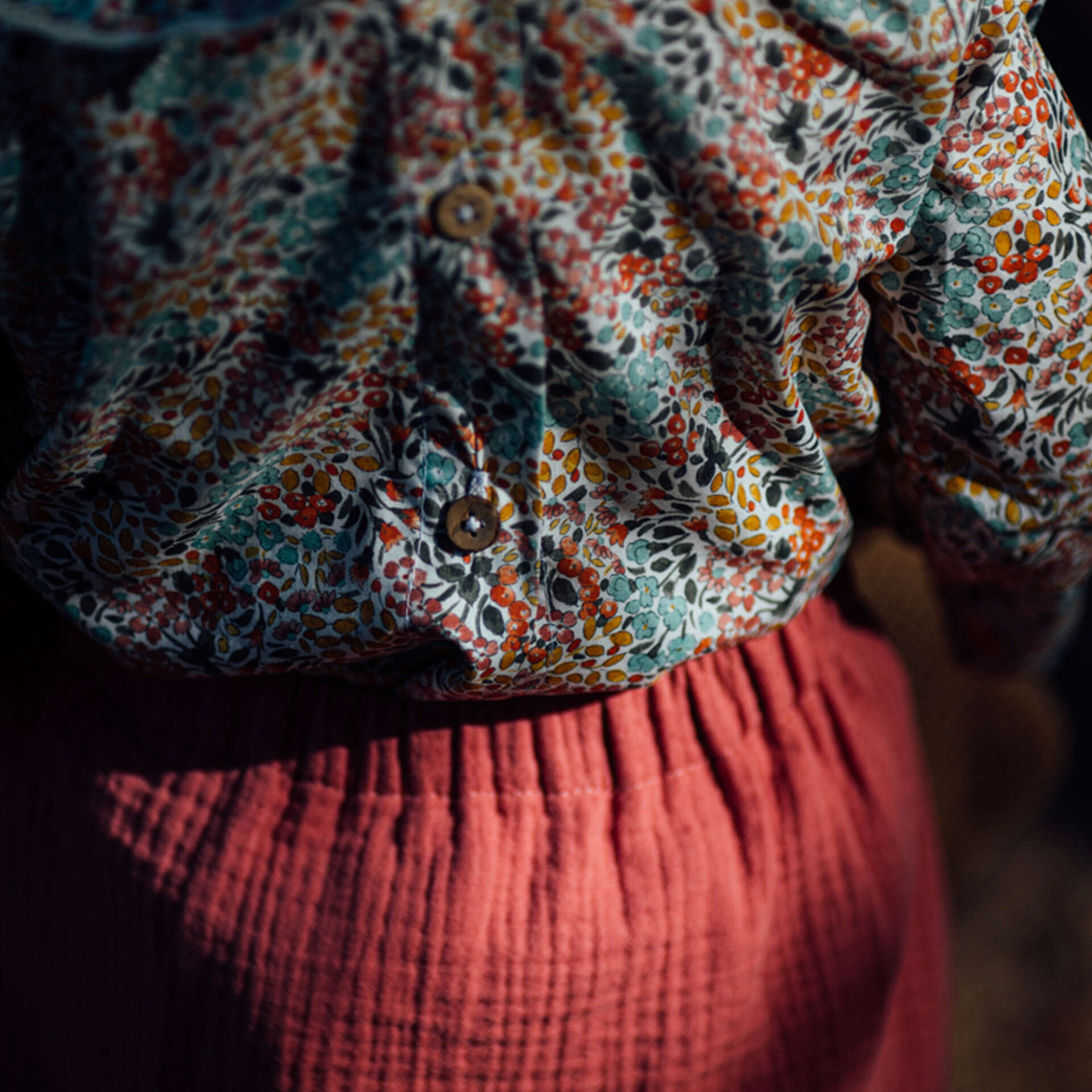 Blouse fille fleuri LAURIER