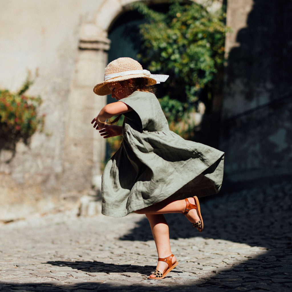 Robe fille lin GARDENIA