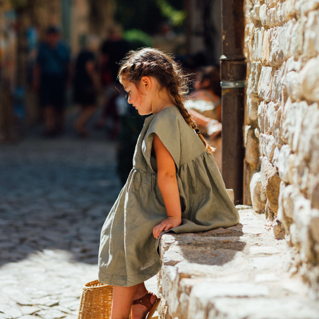 Robe fille lin GARDENIA