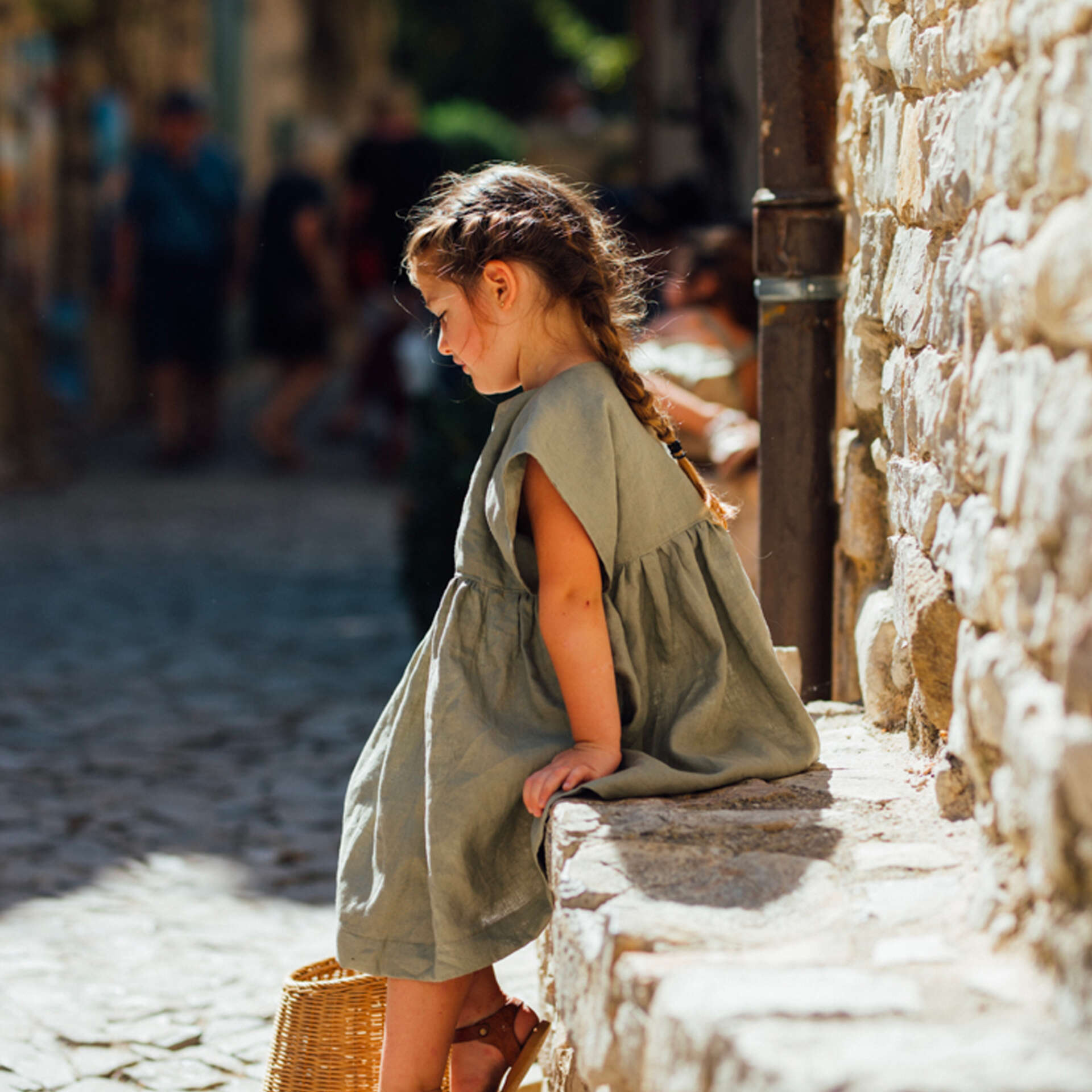 Robe fille lin GARDENIA