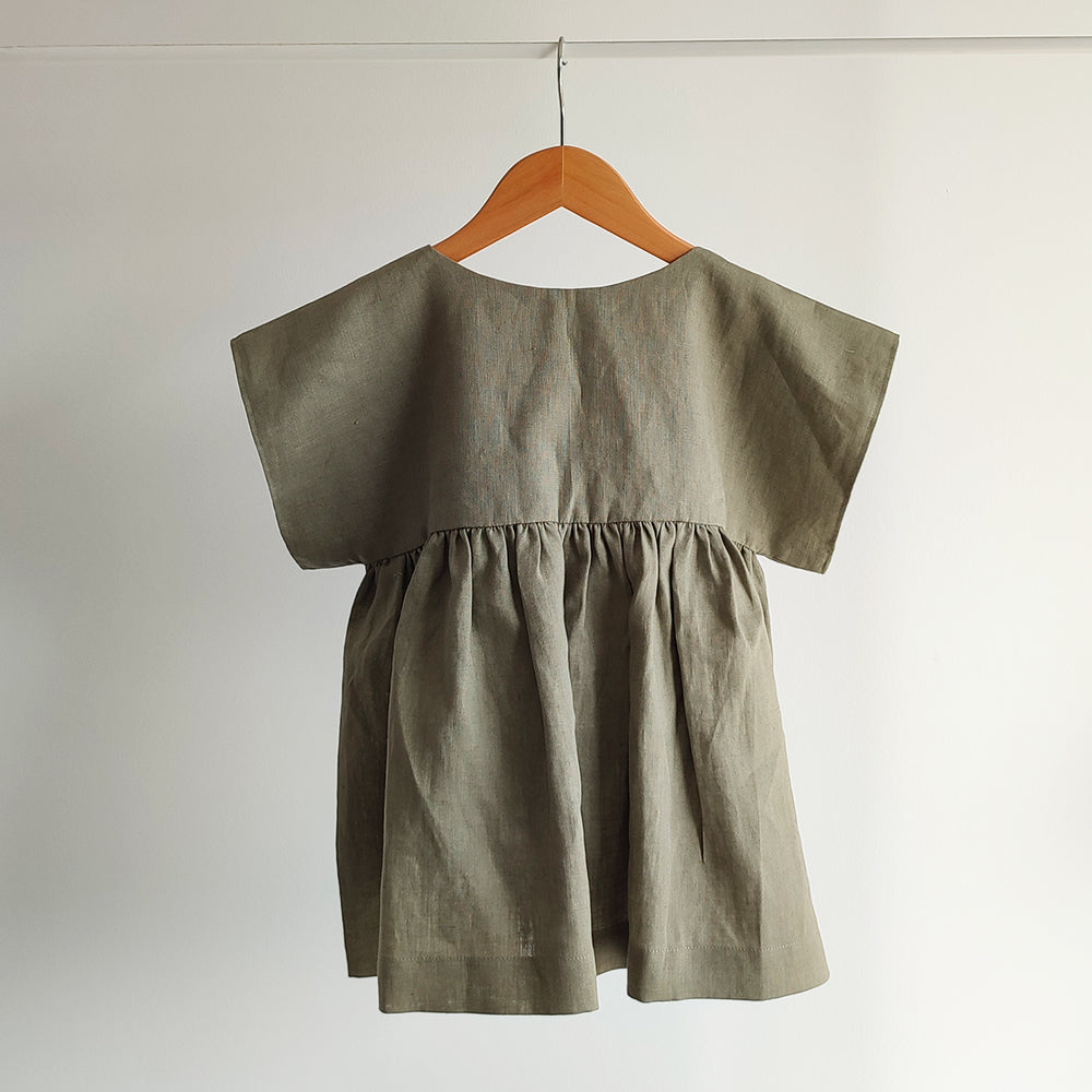 Robe fille lin GARDENIA