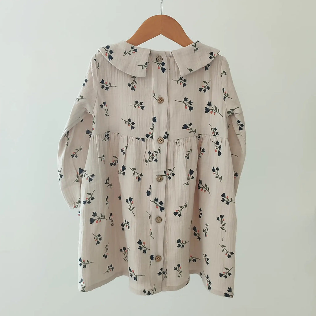 Robe fille fleurie bleu LAVANDE