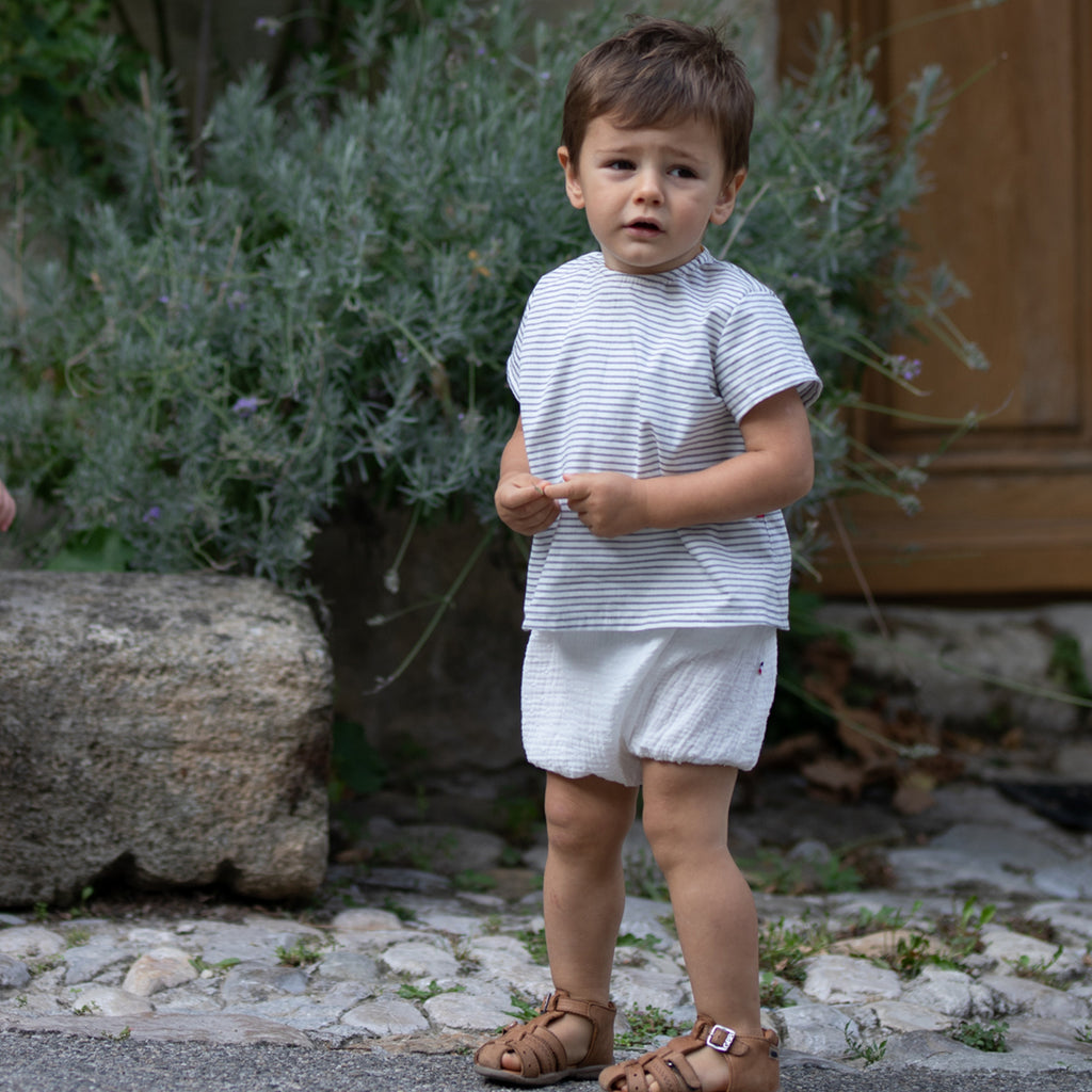 tshirt bébé rayures marin BASILIC