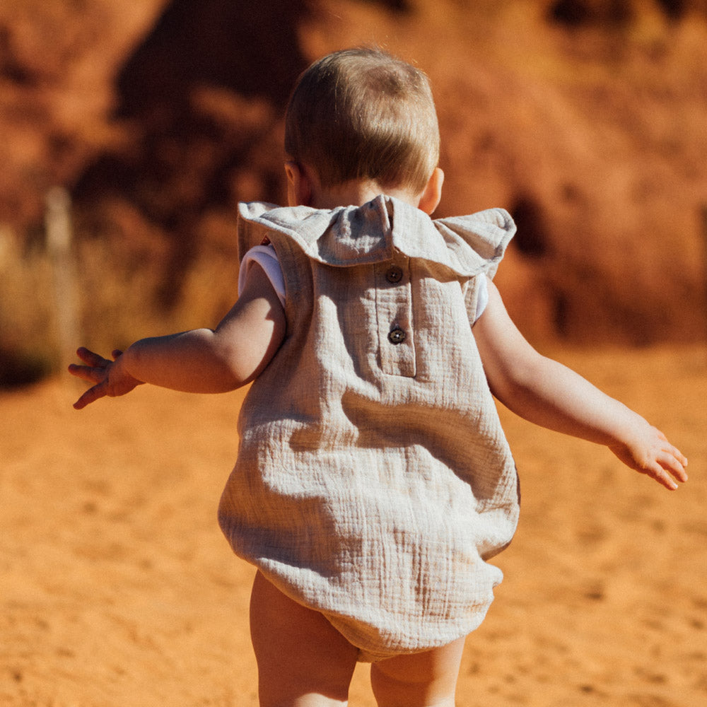 Barboteuse double gaze JONQUILLE