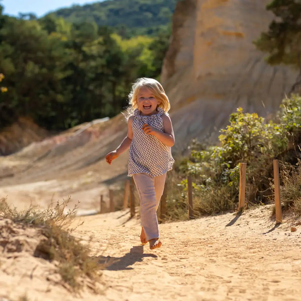débardeur fleuri pour fille, double gaze à fleurs