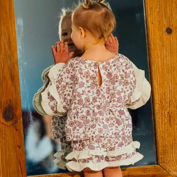 Haut bébé fleuri POMMIER