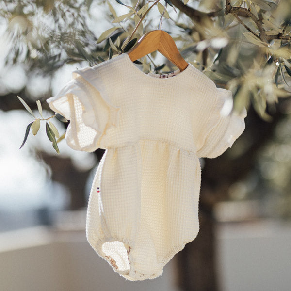 Barboteuse bébé nid d'abeille JONC