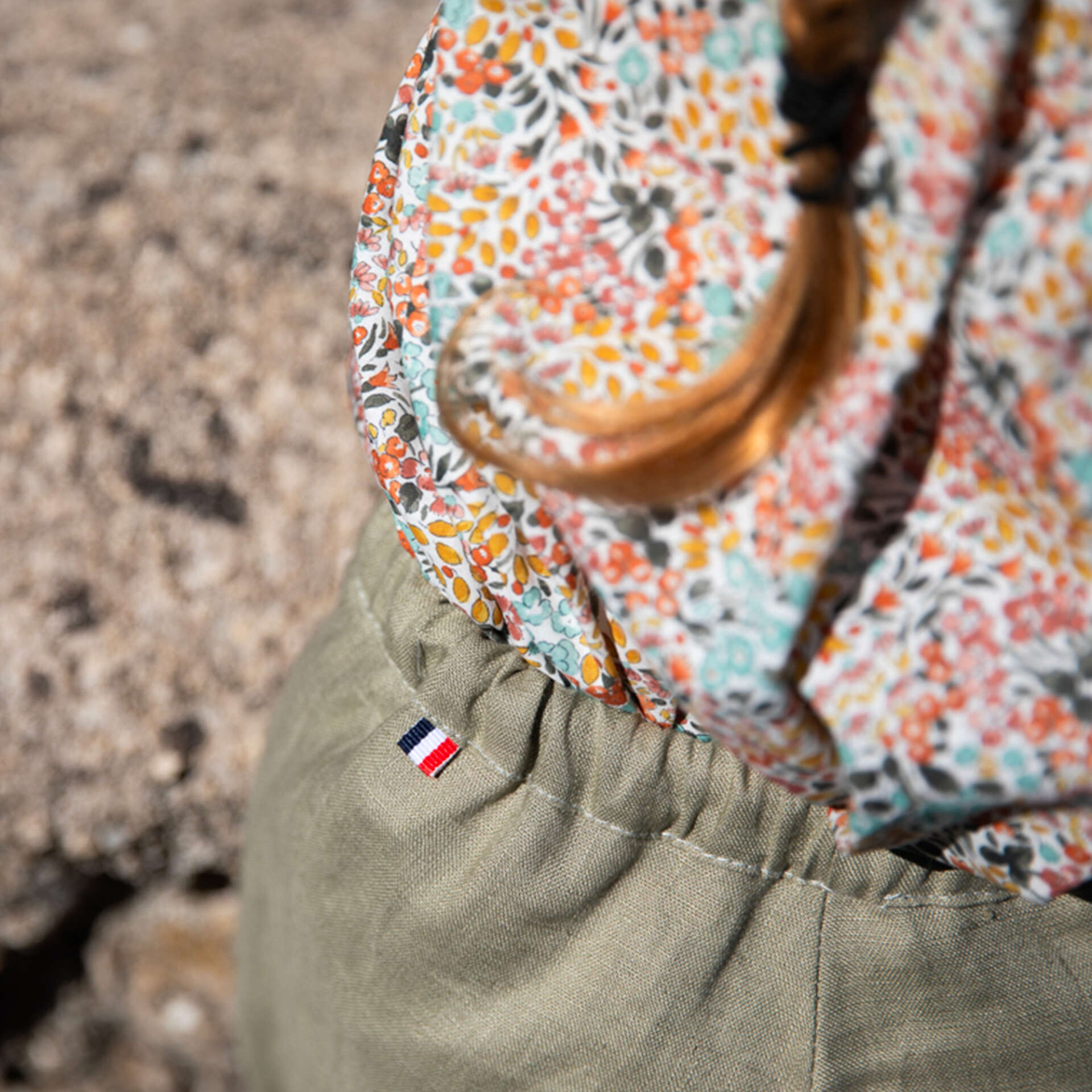 Short enfant lin olive FICUS