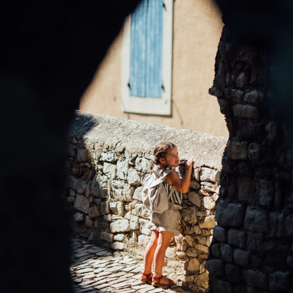 Sac à dos enfant lin naturel GENET