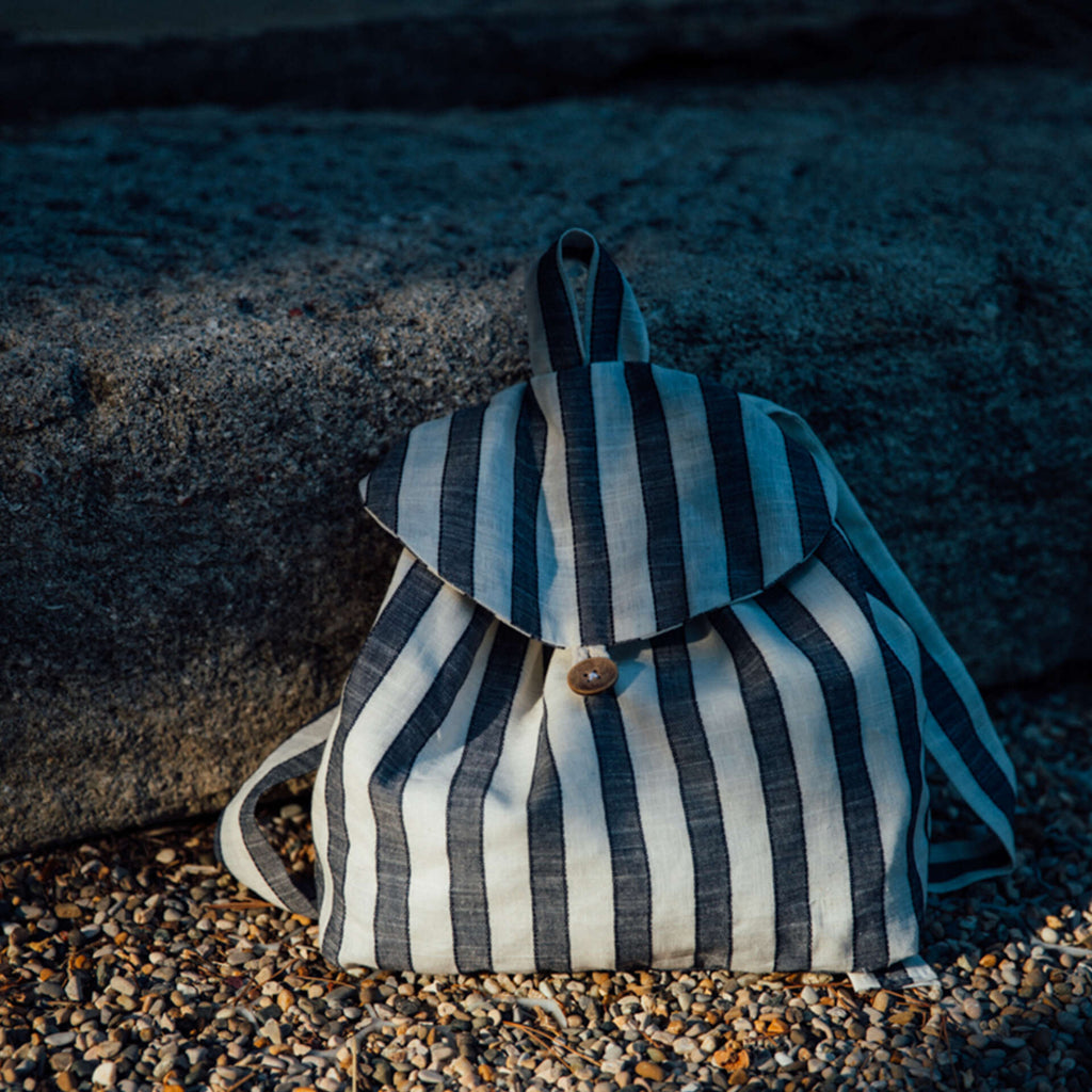 Sac à dos enfant en lin naturel, 100 % lin