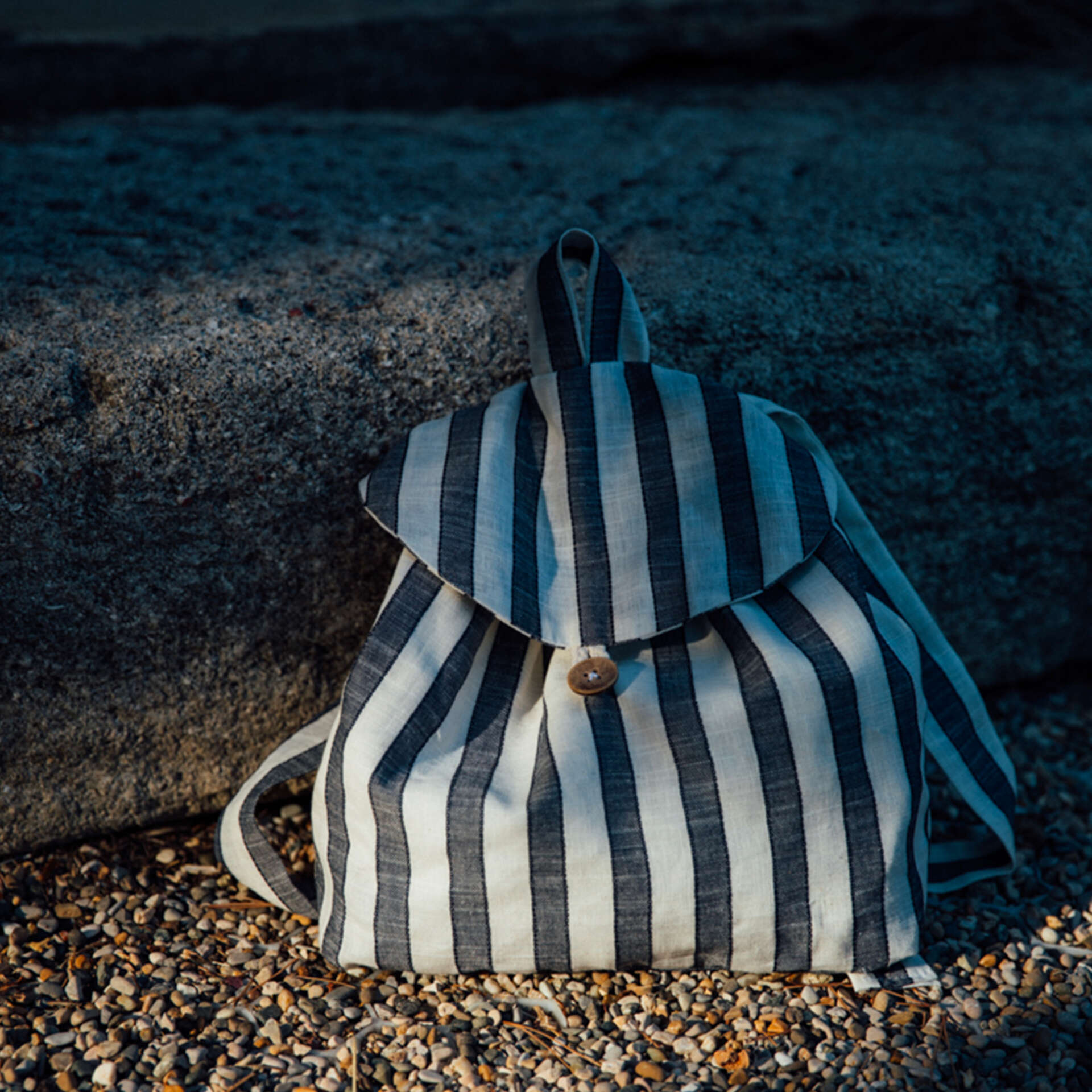 Sac à dos enfant en lin naturel, 100 % lin