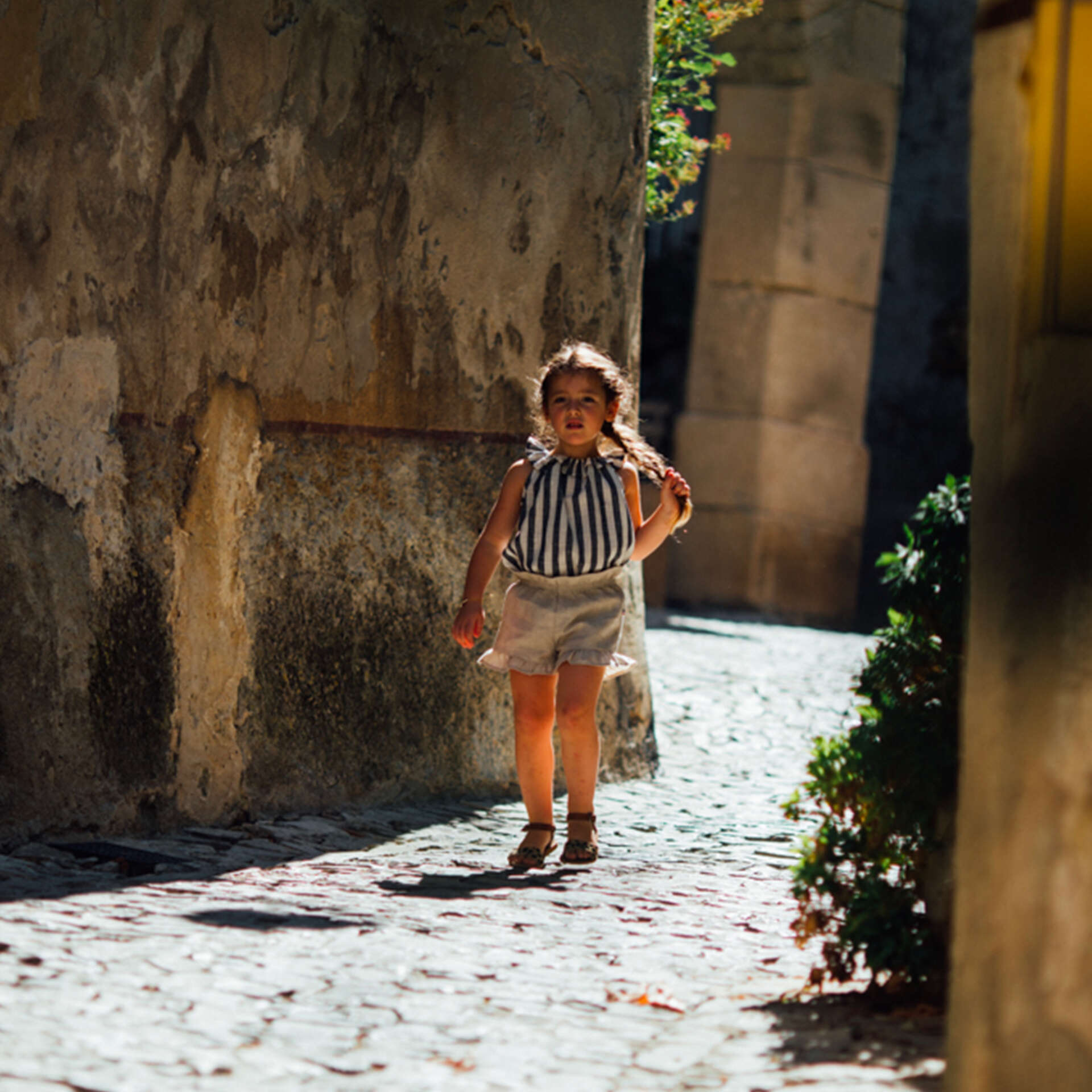Short fille en lin FIGUIER