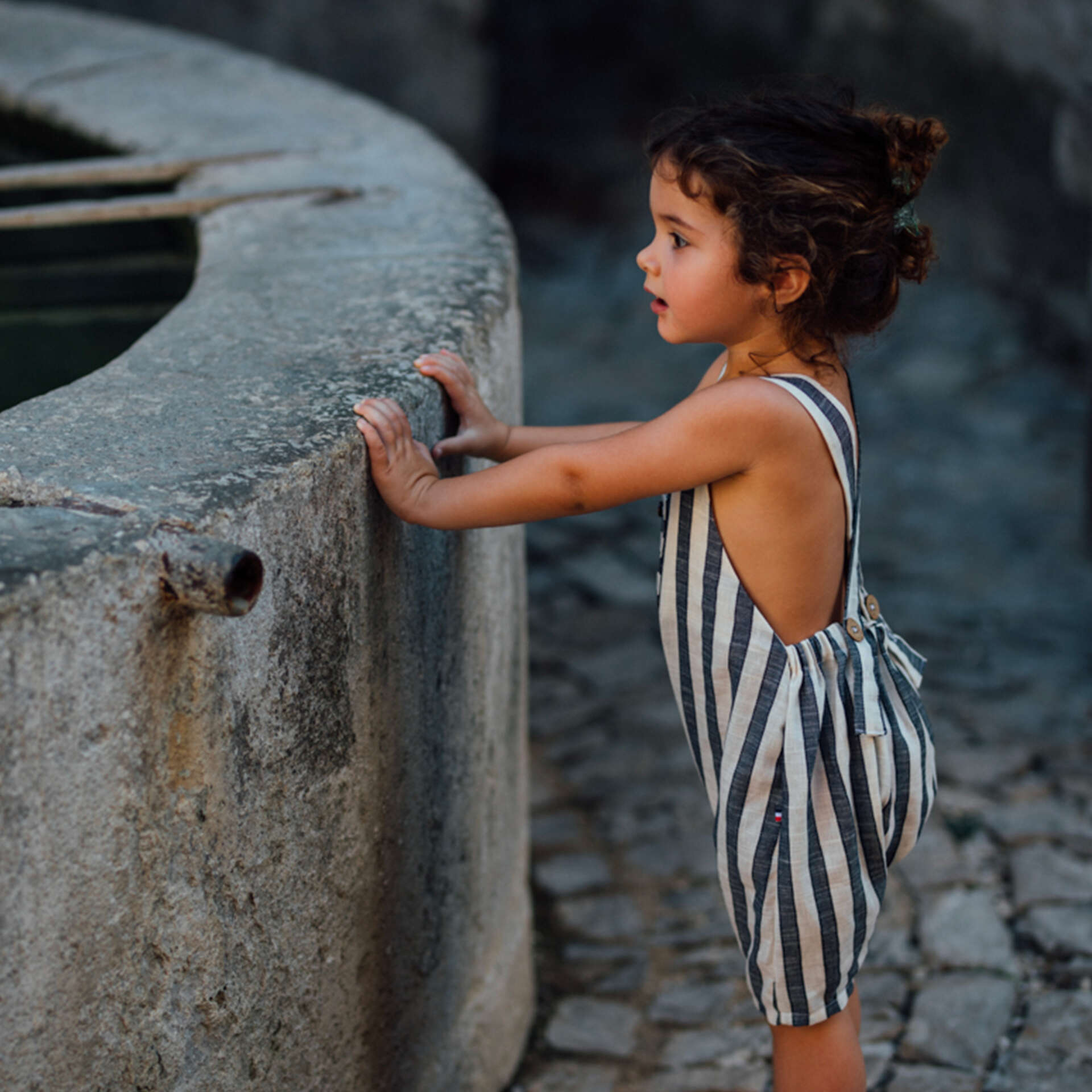 Salopette enfant rayures ORIGAN