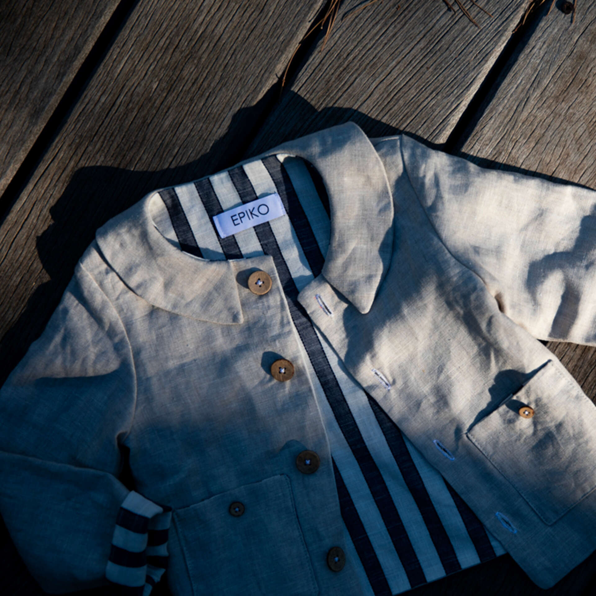 La veste en lin naturel SAUGE d'Epiko.