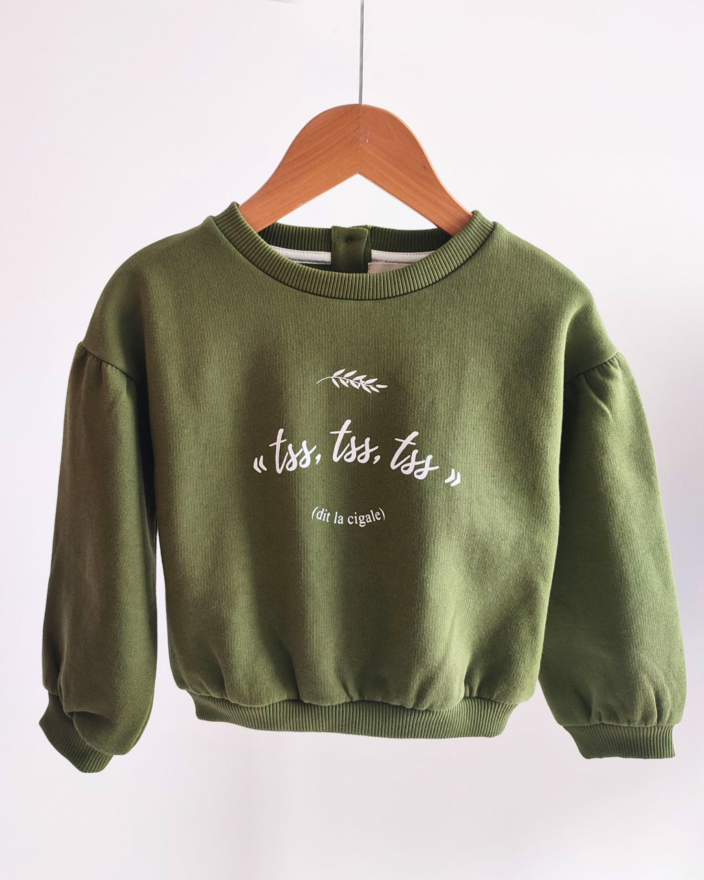 Sweat enfant vert olive MAGNOLIA