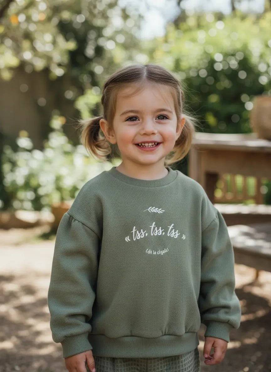 Sweat enfant vert olive MAGNOLIA