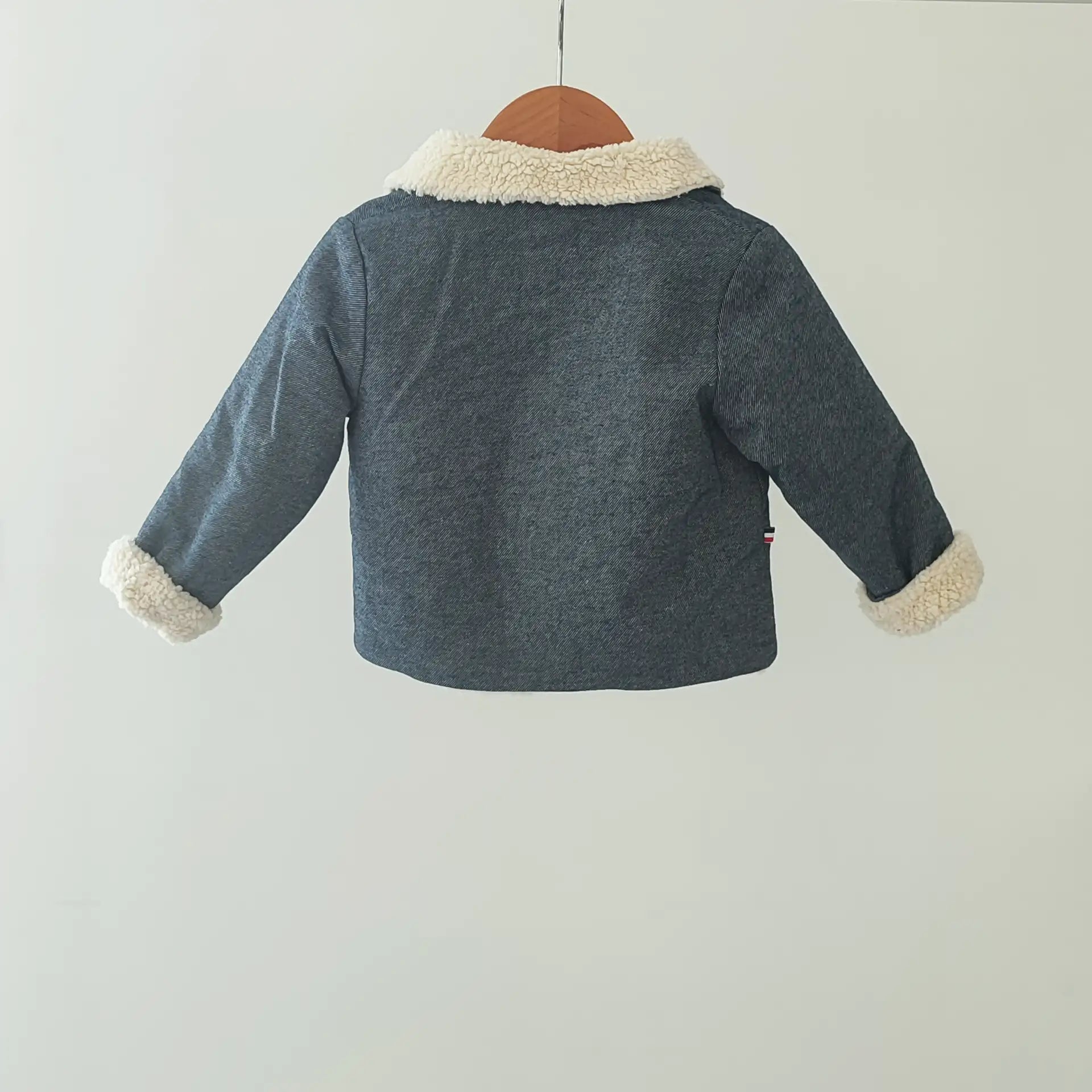 Veste enfant jeans doublé sherpa SAUGE