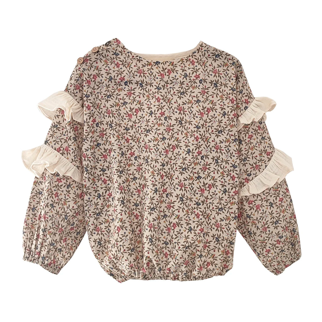 Blouse bébé fleurie en coton bio COLZA