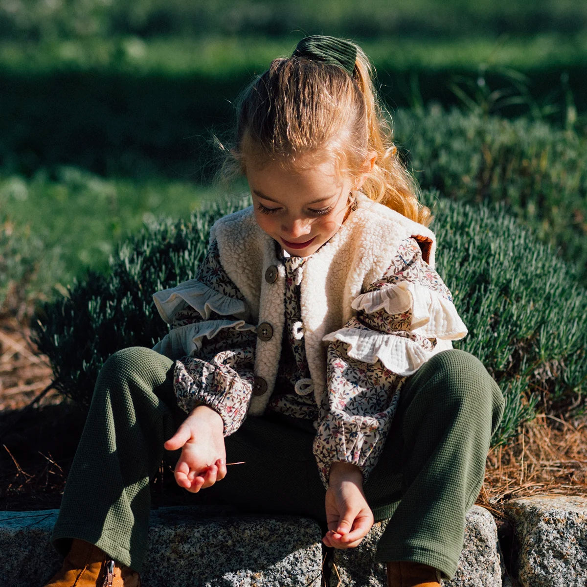 Blouse bébé fleurie en coton bio COLZA