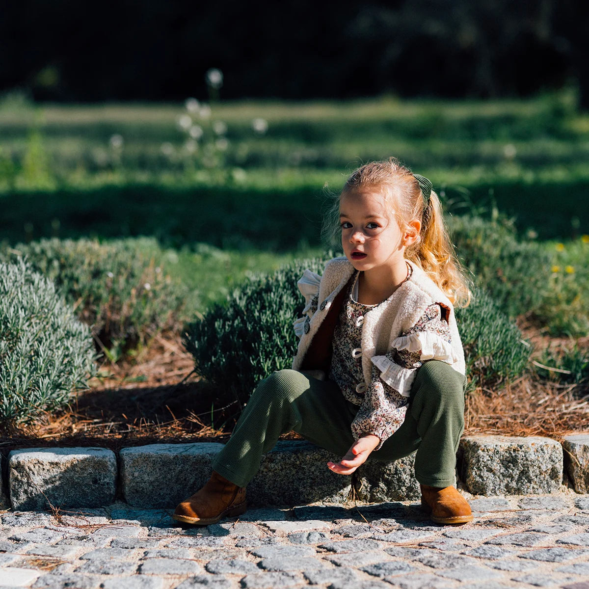 Blouse bébé fleurie en coton bio COLZA