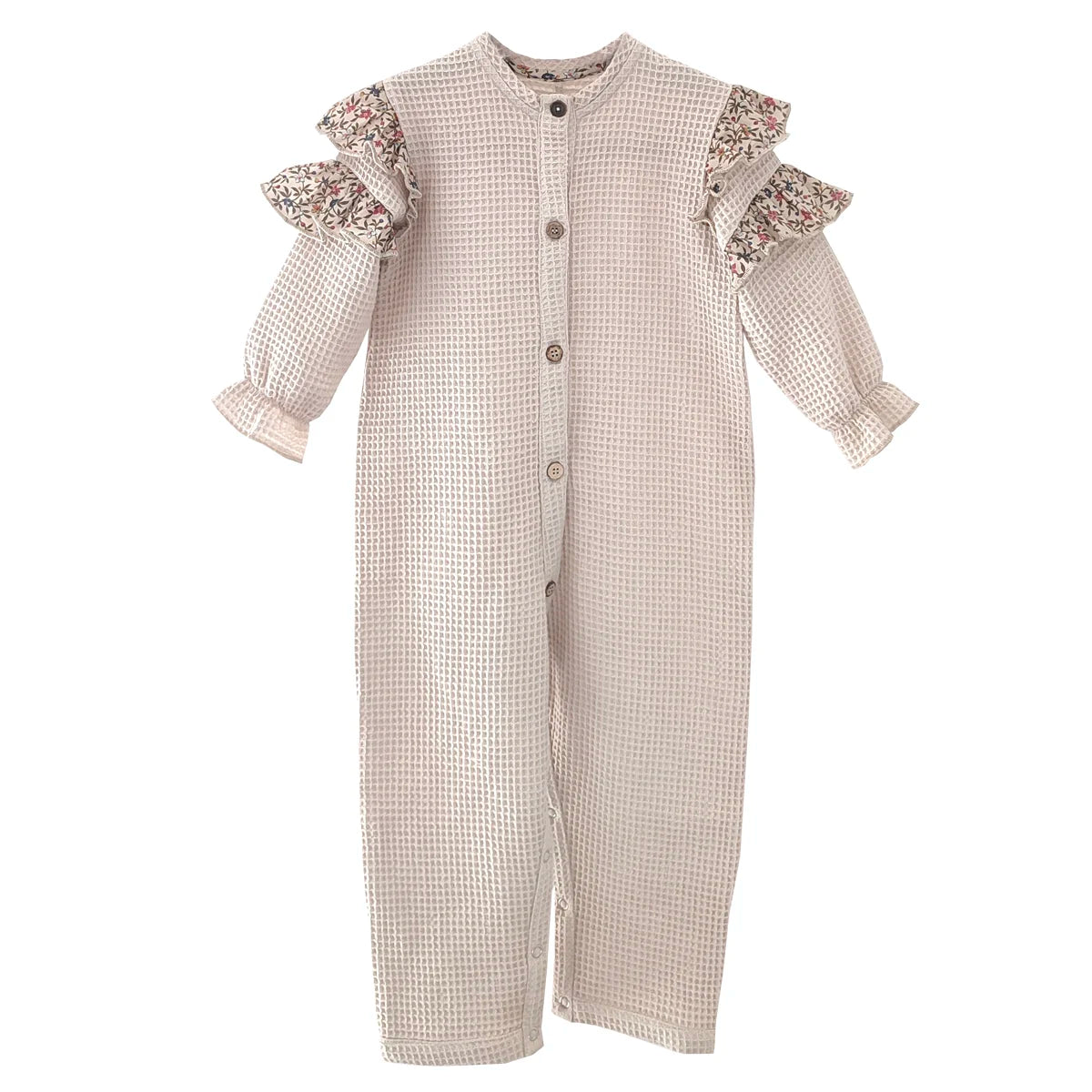 Combinaison bébé nid d'abeille écru ORPIN