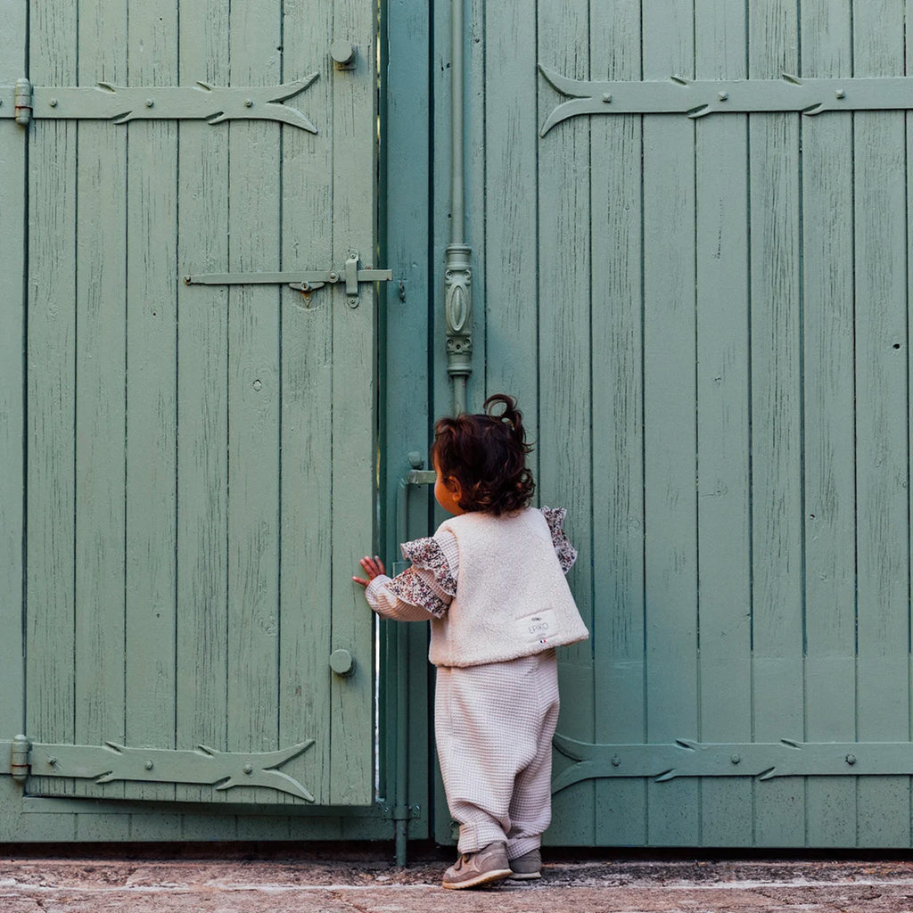 Combinaison bébé nid d'abeille écru ORPIN