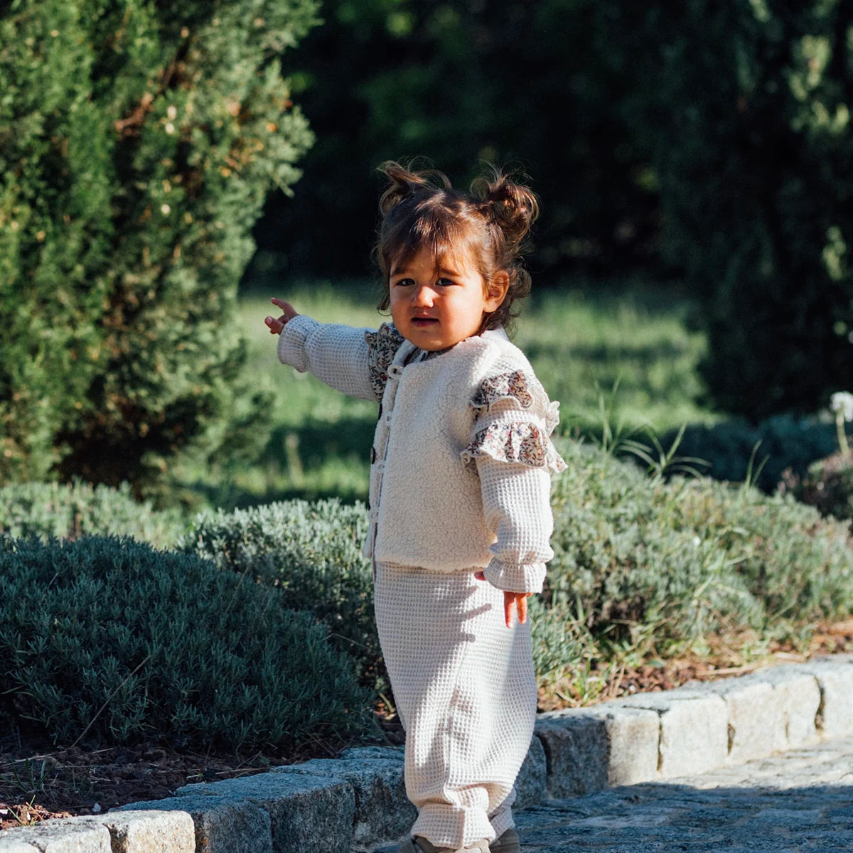 Combinaison bébé nid d'abeille écru ORPIN