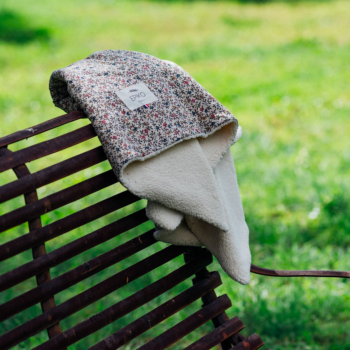 Couverture bébé fleuri/sherpa ERABLE