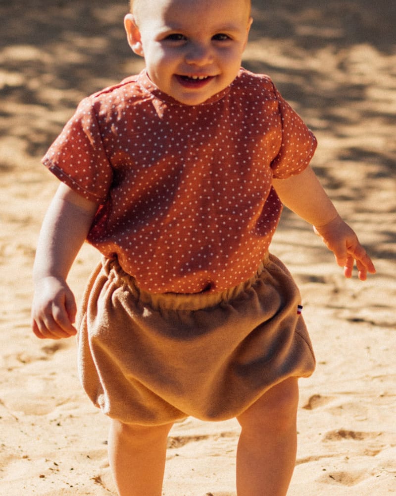 Epiko Bloomer Bloomer bébé éponge ocre ROMARIN Mode durable made in france et europe