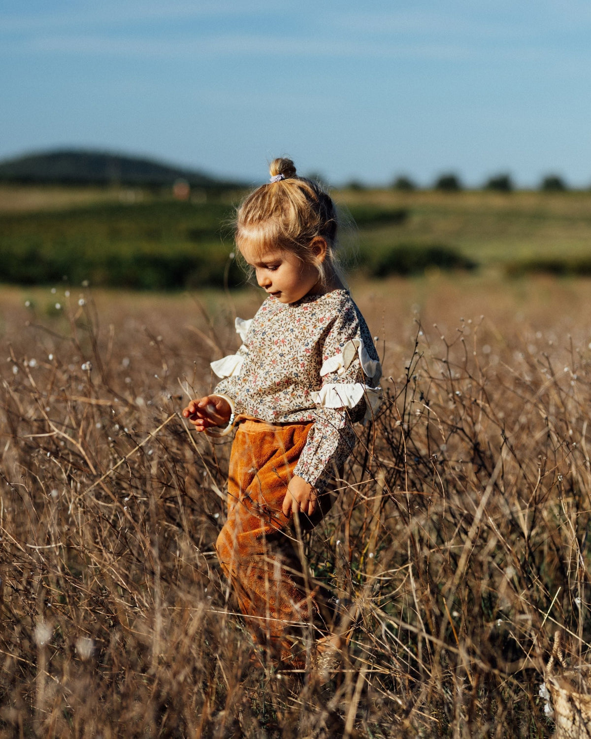 Epiko Blouse Blouse bébé fleurie en coton bio à volant COLZA Mode durable made in france et europe