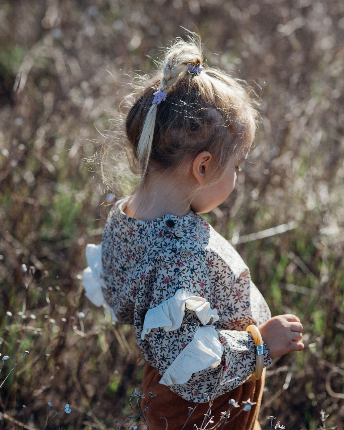 Epiko Blouse Blouse bébé fleurie en coton bio à volant COLZA Mode durable made in france et europe