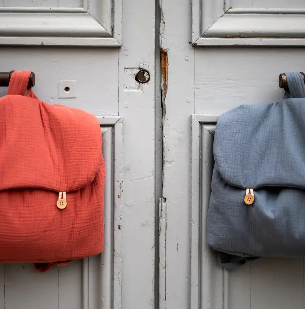 Epiko Cartable Cartable enfant personnalisé coton bio GERANIUM Mode durable made in france et europe