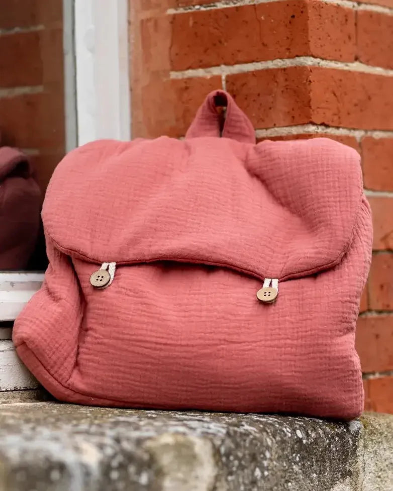 Epiko Cartable Cartable fille rose marsala GERANIUM Mode durable made in france et europe
