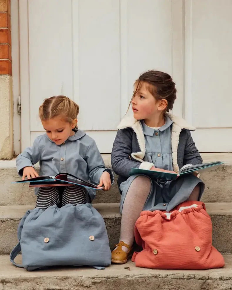 Epiko Cartable Cartable fille rose marsala GERANIUM Mode durable made in france et europe