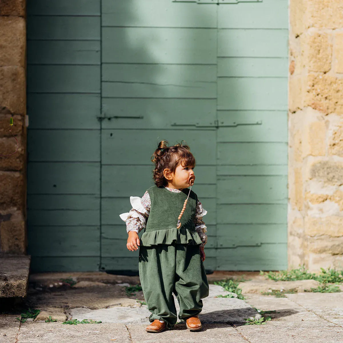 Epiko Combinaison Combinaison bébé velours cotelé olive ORGE Mode durable made in france et europe