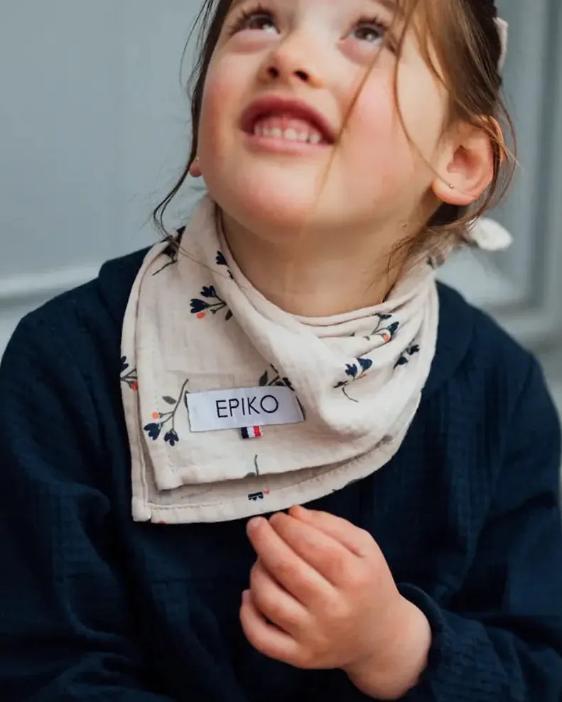 Epiko Foulard Foulard enfant fleuri ROSEAU Mode durable made in france et europe
