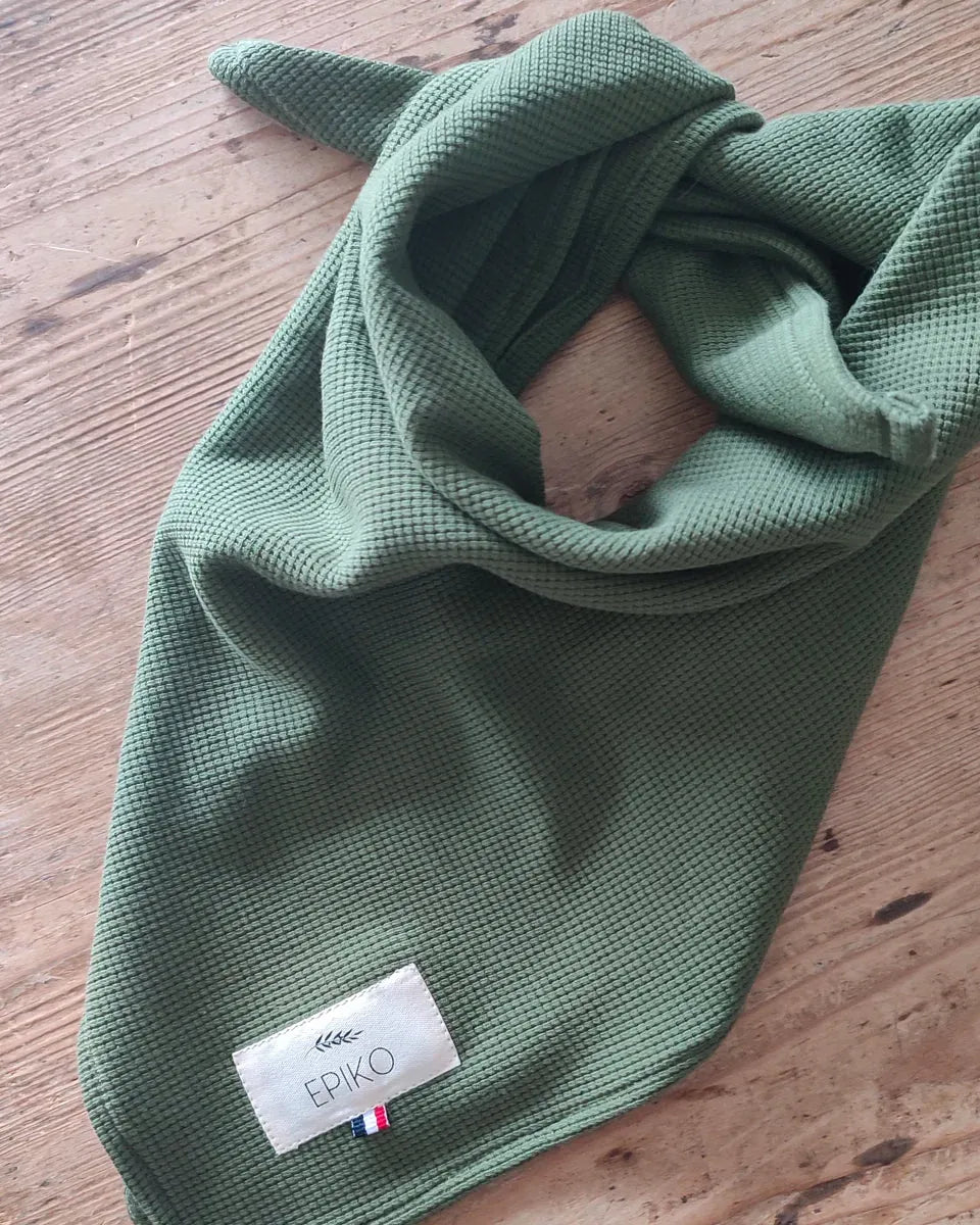 Epiko Foulard Foulard multifonction en coton bio ou lin ROSEAU Mode durable made in france et europe