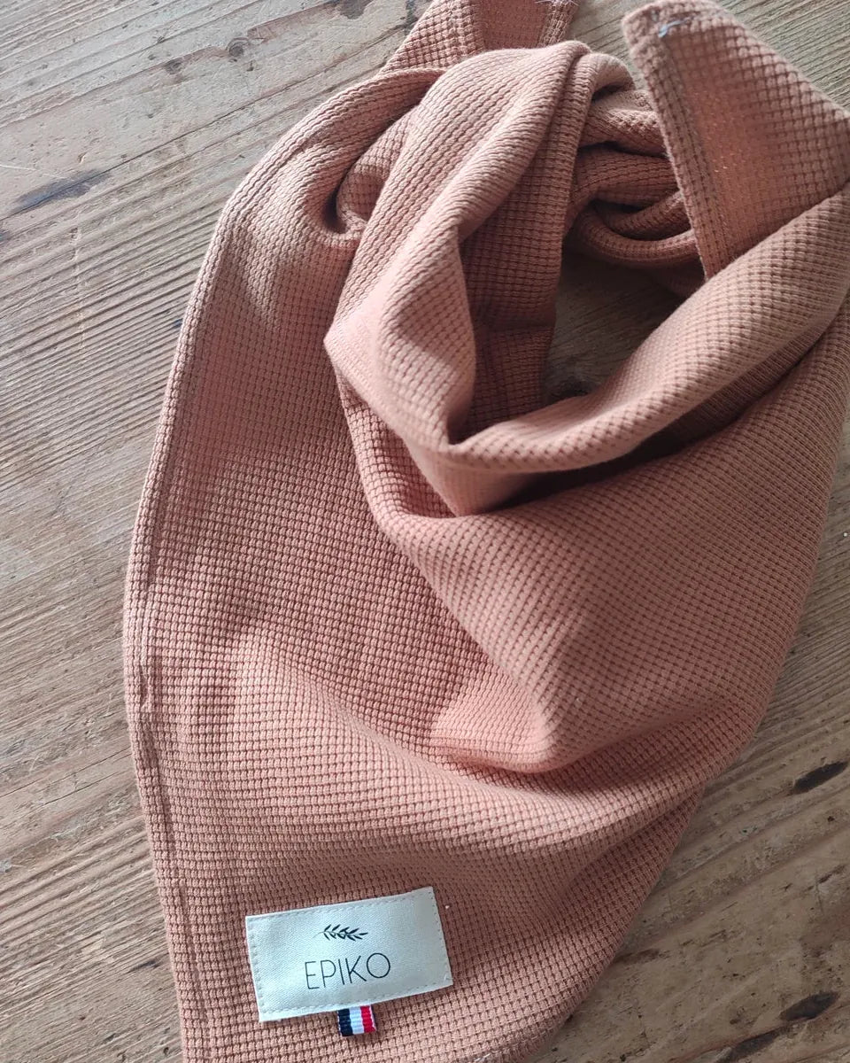 Epiko Foulard Foulard ou lange bébé camel ROSEAU Mode durable made in france et europe
