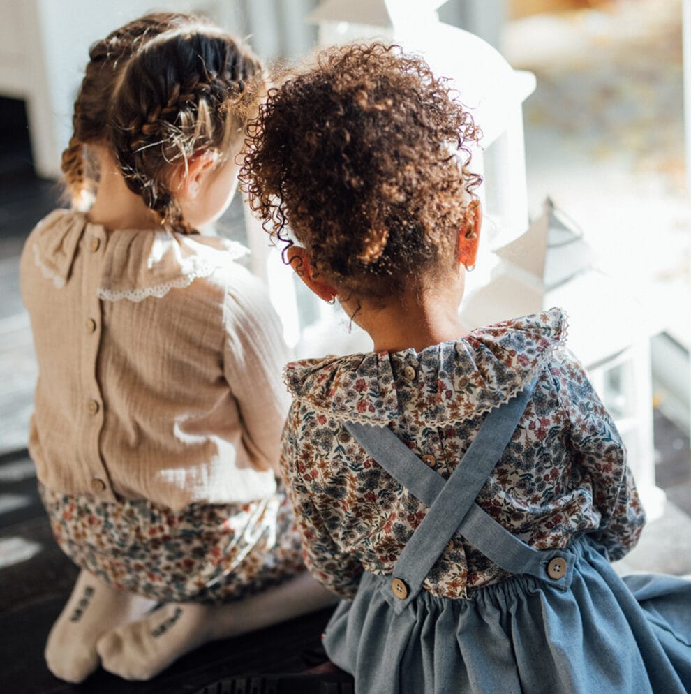 Epiko Jupe Jupe enfant à bretelles VALERIANE Mode durable made in france et europe