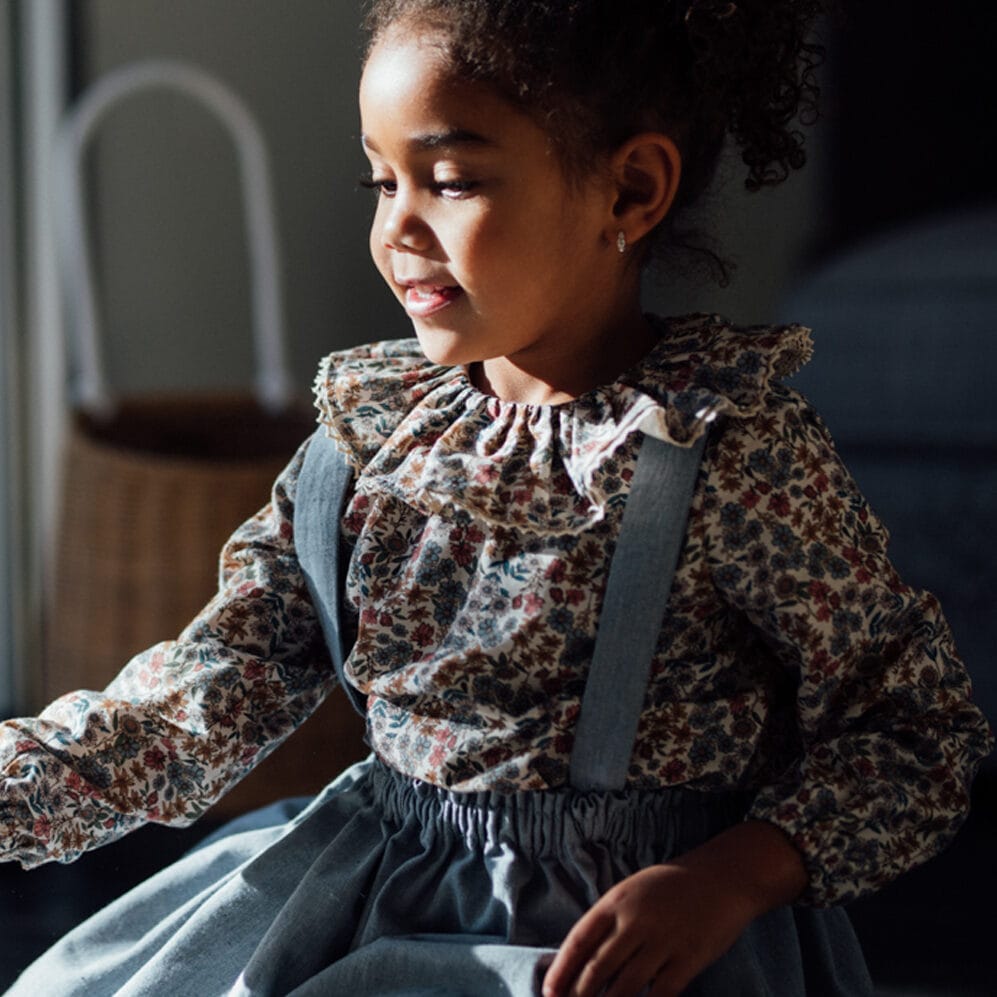 Epiko Jupe Jupe enfant à bretelles VALERIANE Mode durable made in france et europe