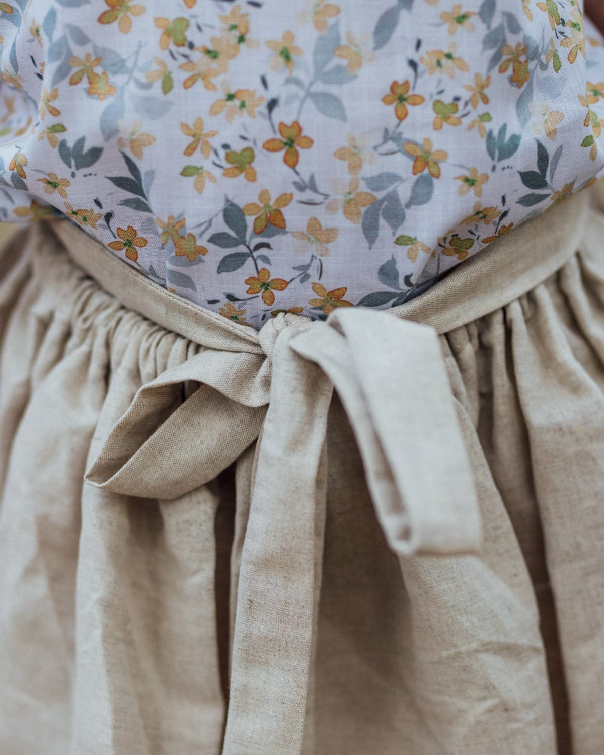 Epiko Jupe Jupe fille lin naturel VERVEINE Mode durable made in france et europe